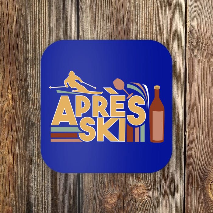 Apres Ski Retro Vintage Style Party Outfit Great Gift Coaster