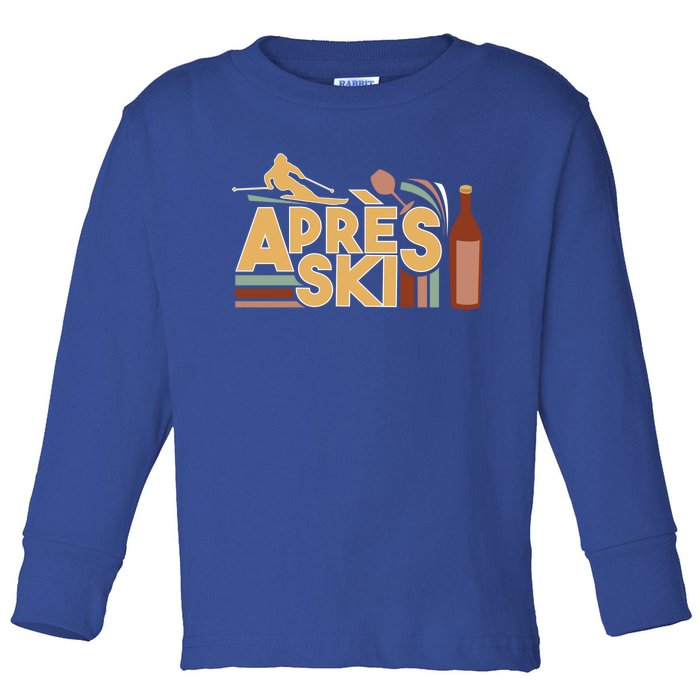 Apres Ski Retro Vintage Style Party Outfit Great Gift Toddler Long Sleeve Shirt