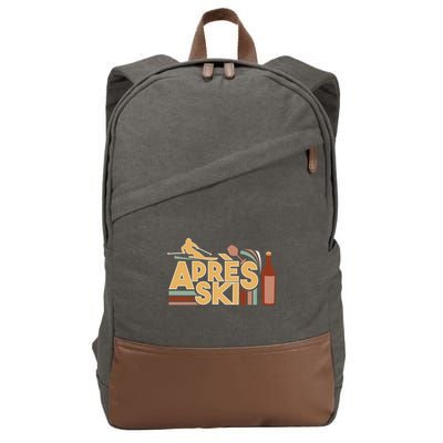 Apres Ski Retro Vintage Style Party Outfit Great Gift Cotton Canvas Backpack