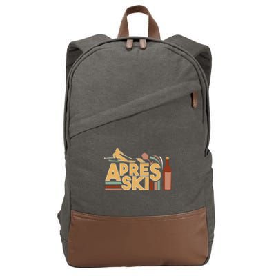 Apres Ski Retro Vintage Style Party Outfit Great Gift Cotton Canvas Backpack