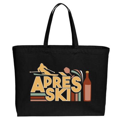 Apres Ski Retro Vintage Style Party Outfit Great Gift Cotton Canvas Jumbo Tote