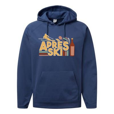 Apres Ski Retro Vintage Style Party Outfit Great Gift Performance Fleece Hoodie