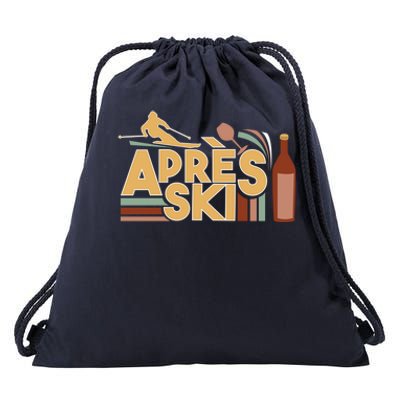 Apres Ski Retro Vintage Style Party Outfit Great Gift Drawstring Bag