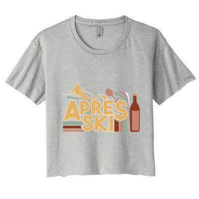 Apres Ski Retro Vintage Style Party Outfit Great Gift Women's Crop Top Tee