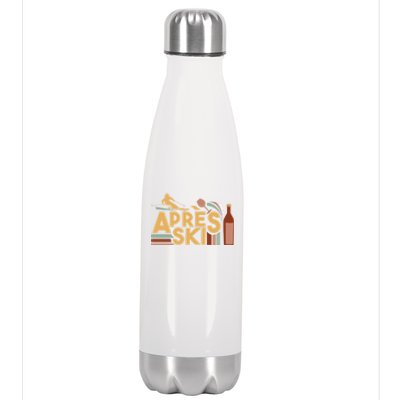 Apres Ski Retro Vintage Style Party Outfit Great Gift Stainless Steel Insulated Water Bottle