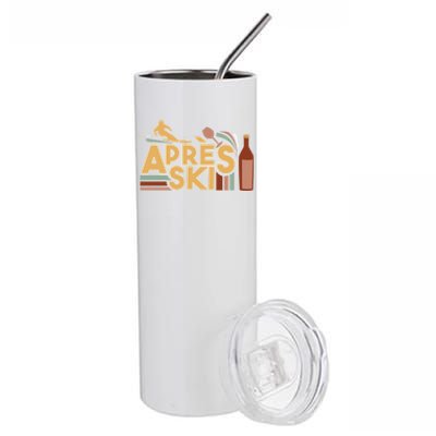 Apres Ski Retro Vintage Style Party Outfit Great Gift Stainless Steel Tumbler