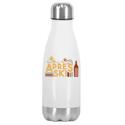 Apres Ski Retro Vintage Style Party Outfit Great Gift Stainless Steel Insulated Water Bottle