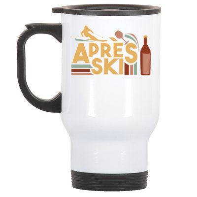 Apres Ski Retro Vintage Style Party Outfit Great Gift Stainless Steel Travel Mug