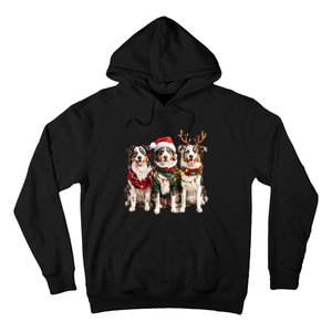 Australian Shepherd Reindeer Christmas Lights Dog Lover Xmas Hoodie