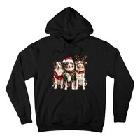 Australian Shepherd Reindeer Christmas Lights Dog Lover Xmas Hoodie