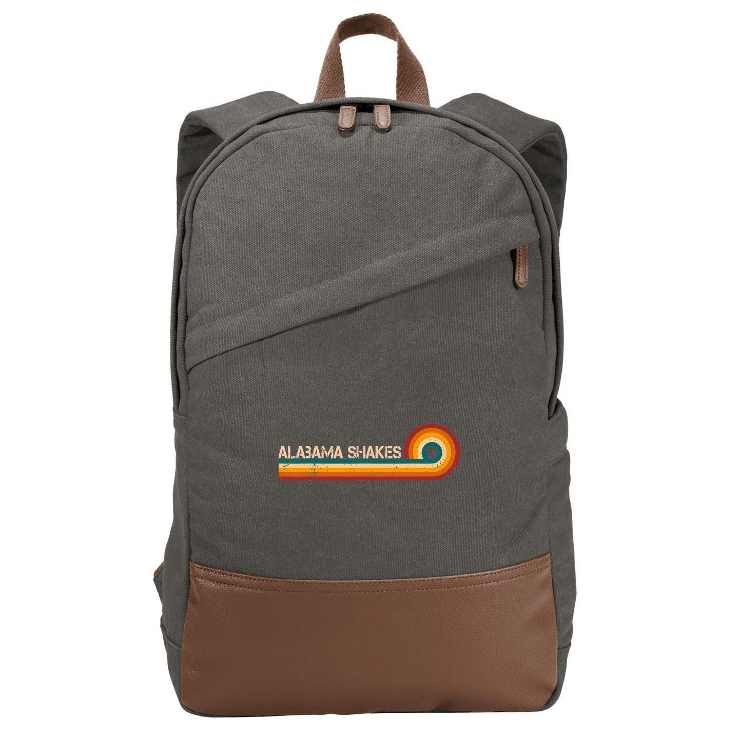 Alabama Shakes Retro Stripes Musician Vintage Cotton Canvas Backpack