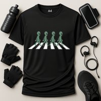 Alien Silhouette Road I Aliens Ufo Area 51 Roswell Cooling Performance Crew T-Shirt