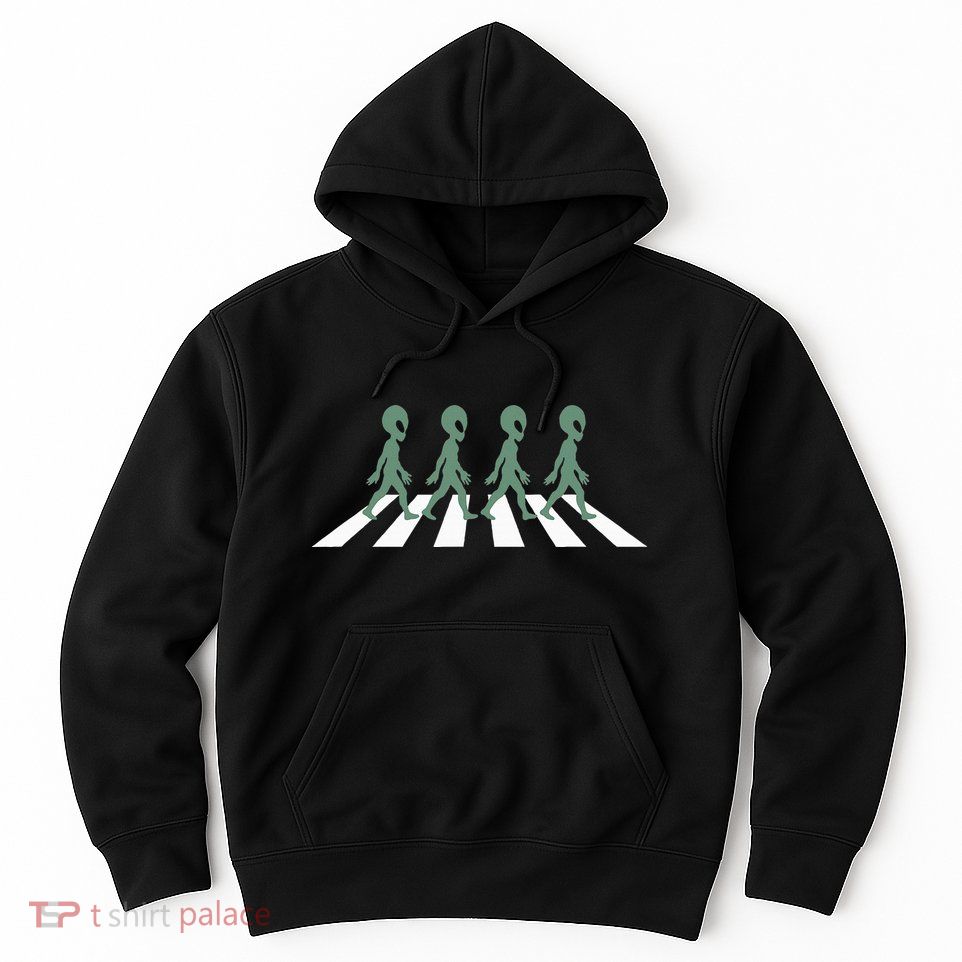 Alien Silhouette Road I Aliens Ufo Area 51 Roswell Hoodie
