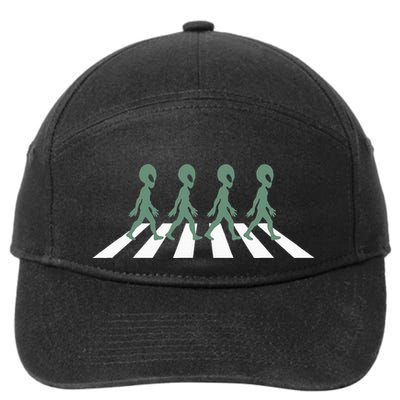 Alien Silhouette Road I Aliens Ufo Area 51 Roswell 7-Panel Snapback Hat