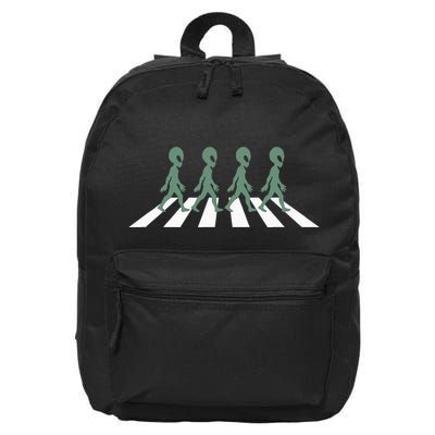 Alien Silhouette Road I Aliens Ufo Area 51 Roswell 16 in Basic Backpack