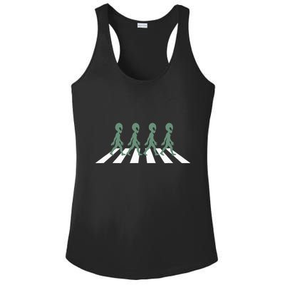 Alien Silhouette Road I Aliens Ufo Area 51 Roswell Ladies PosiCharge Competitor Racerback Tank