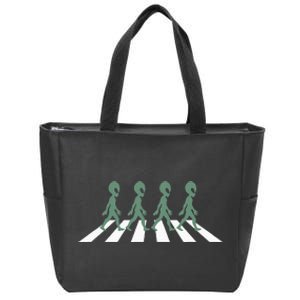 Alien Silhouette Road I Aliens Ufo Area 51 Roswell Zip Tote Bag