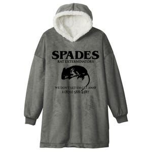 Aciano Spades Rat Exterminators We DonT Let Em Get Away Hooded Wearable Blanket