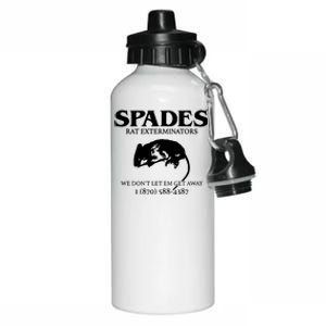 Aciano Spades Rat Exterminators We DonT Let Em Get Away Aluminum Water Bottle