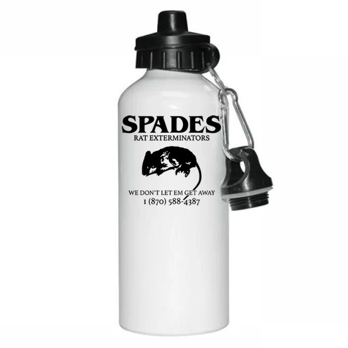 Aciano Spades Rat Exterminators We DonT Let Em Get Away Aluminum Water Bottle