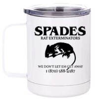 Aciano Spades Rat Exterminators We DonT Let Em Get Away 12 oz Stainless Steel Tumbler Cup