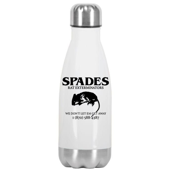 Aciano Spades Rat Exterminators We DonT Let Em Get Away Stainless Steel Insulated Water Bottle