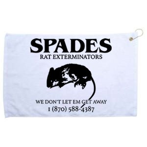 Aciano Spades Rat Exterminators We DonT Let Em Get Away Grommeted Golf Towel