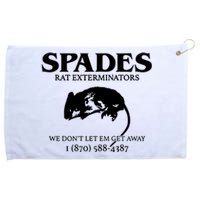 Aciano Spades Rat Exterminators We DonT Let Em Get Away Grommeted Golf Towel