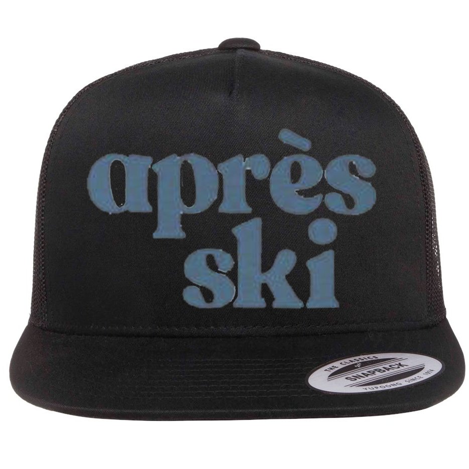Après Ski Retro Winter Sports Funny Gift Flat Bill Trucker Hat