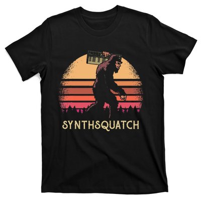 Analogue synthesiser synthsquatch retro design T-Shirt