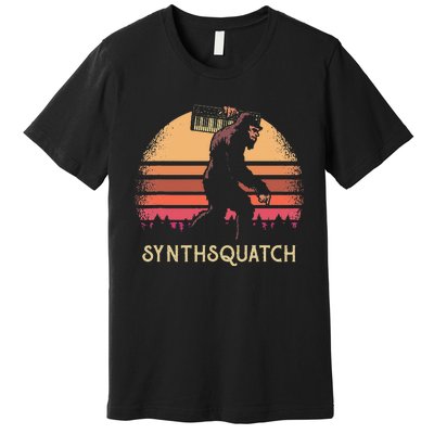 Analogue synthesiser synthsquatch retro design Premium T-Shirt