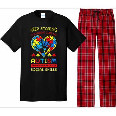 Autism Social Skills Autistic Puzzle Piece Stop Hand Gift Pajama Set