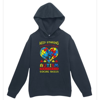 Autism Social Skills Autistic Puzzle Piece Stop Hand Gift Urban Pullover Hoodie