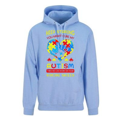 Autism Social Skills Autistic Puzzle Piece Stop Hand Gift Unisex Surf Hoodie