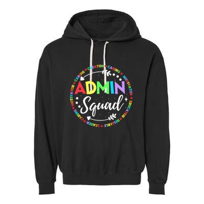 Admin Squad School Assistant Principal Administrator Crew Garment-Dyed Fleece Hoodie