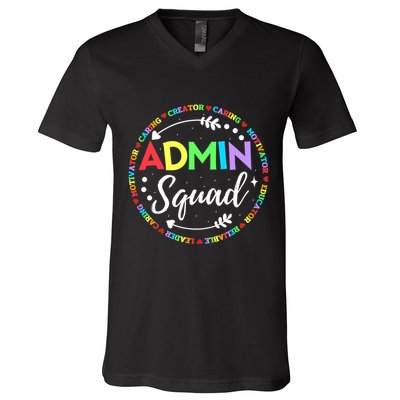 Admin Squad School Assistant Principal Administrator Crew V-Neck T-Shirt