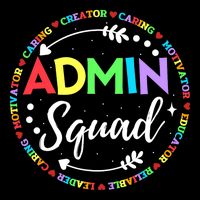 Admin Squad School Assistant Principal Administrator Crew Drawstring Bag