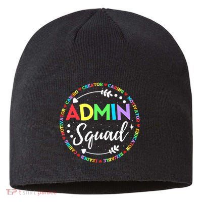 Admin Squad School Assistant Principal Administrator Crew Sustainable Beanie