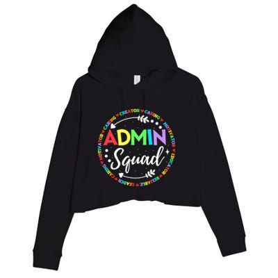 Admin Squad School Assistant Principal Administrator Crew Crop Fleece Hoodie