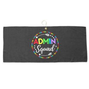 Admin Squad School Assistant Principal Administrator Crew Large Microfiber Waffle Golf Towel