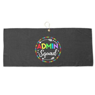 Admin Squad School Assistant Principal Administrator Crew Large Microfiber Waffle Golf Towel