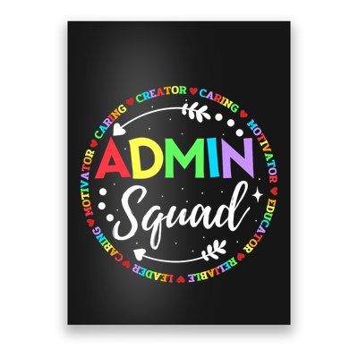 Admin Squad School Assistant Principal Administrator Crew Poster