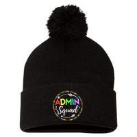 Admin Squad School Assistant Principal Administrator Crew Pom Pom 12in Knit Beanie