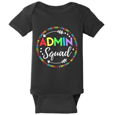 Admin Squad School Assistant Principal Administrator Crew Baby Bodysuit