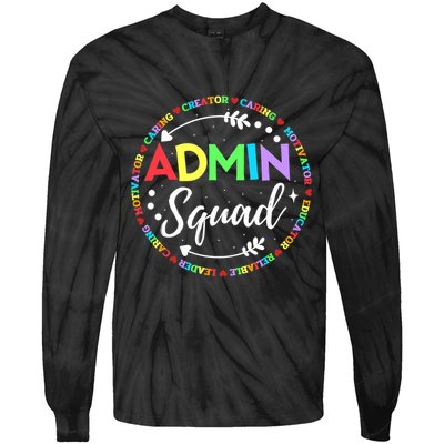 Admin Squad School Assistant Principal Administrator Crew Tie-Dye Long Sleeve Shirt
