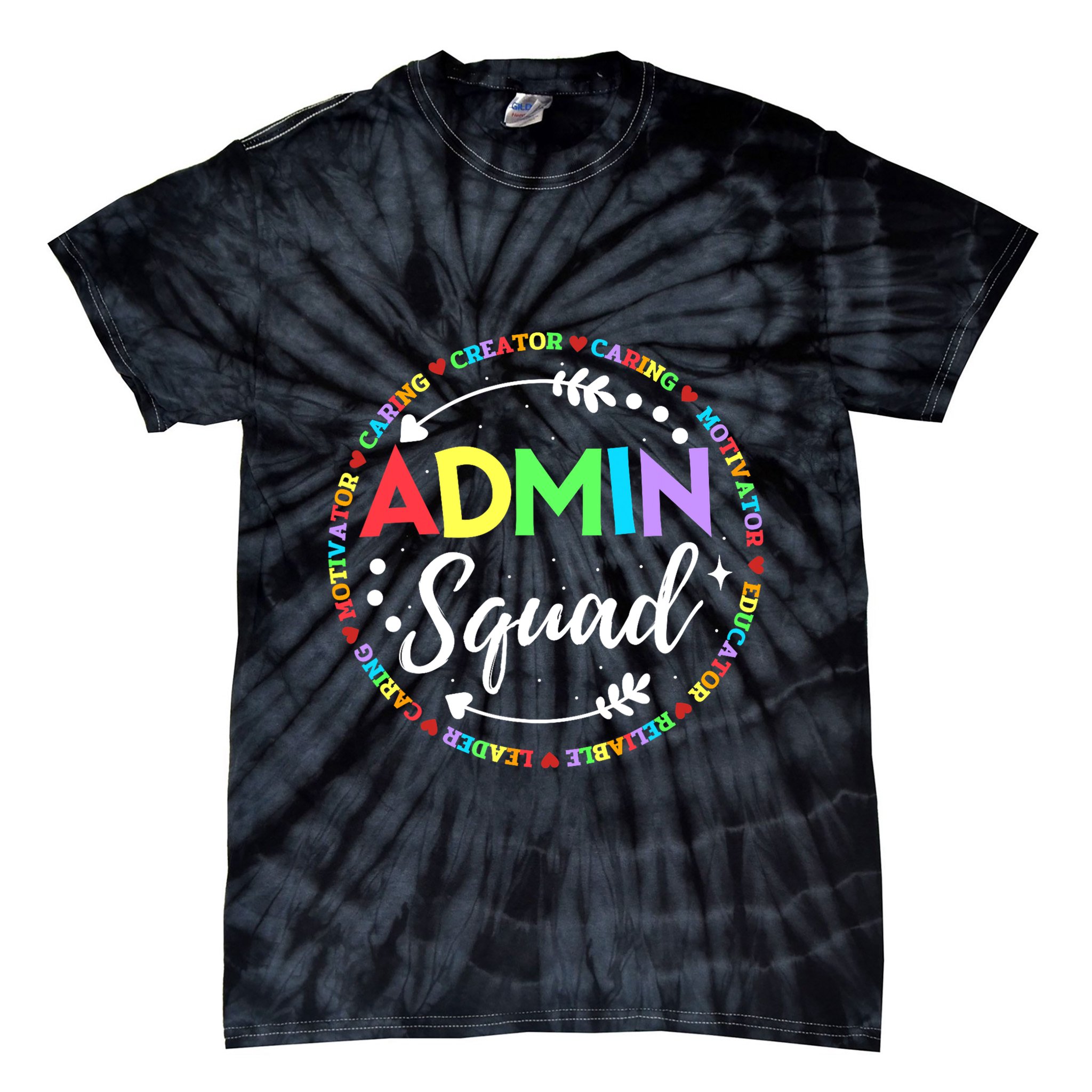 Admin Squad School Assistant Principal Administrator Crew Tie-Dye T-Shirt