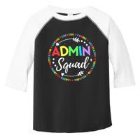 Admin Squad School Assistant Principal Administrator Crew Toddler Fine Jersey T-Shirt