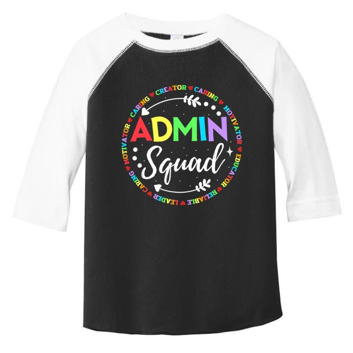 Admin Squad School Assistant Principal Administrator Crew Toddler Fine Jersey T-Shirt