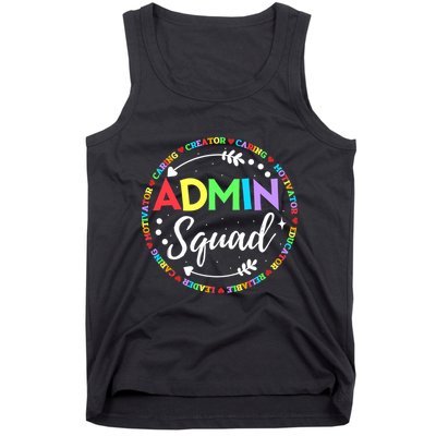 Admin Squad School Assistant Principal Administrator Crew Tank Top