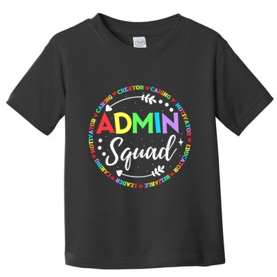 Admin Squad School Assistant Principal Administrator Crew Toddler T-Shirt